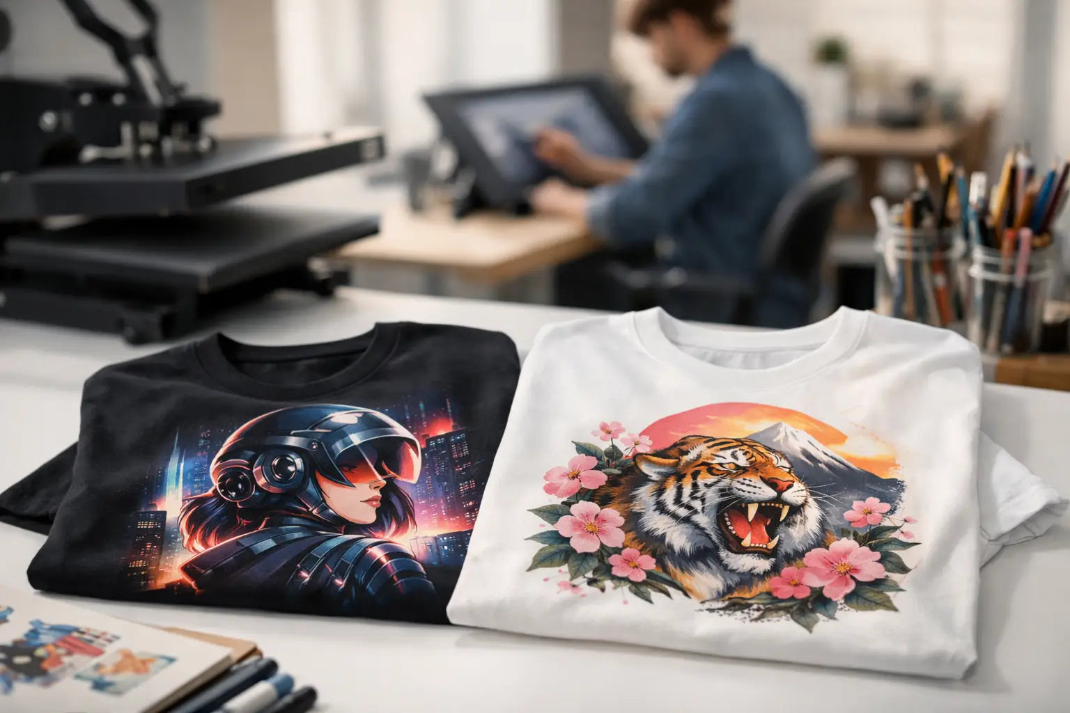 Poleras personalizadas con ilustración que destacan
