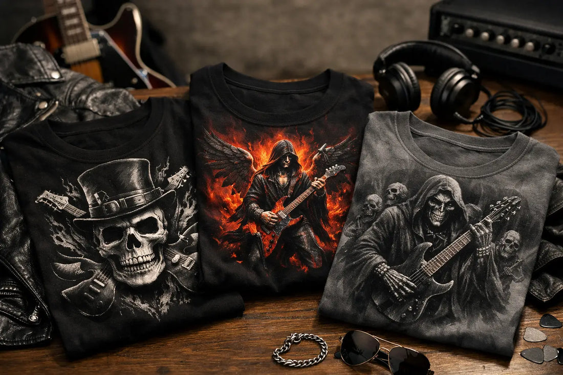 Poleras de musica rock con estilo real