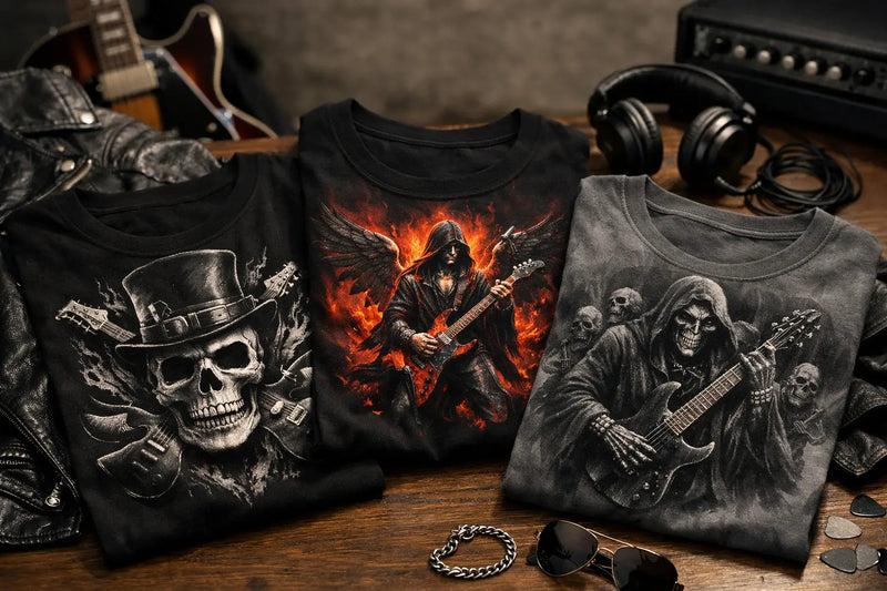 Poleras de musica rock con estilo real
