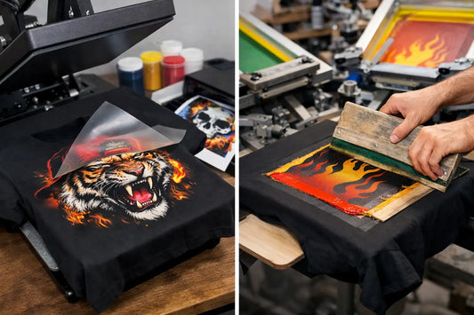 DTF versus serigrafía para poleras con actitud
