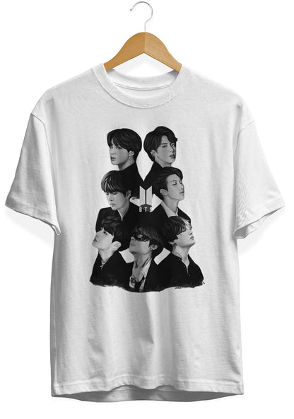 Polera BTS - ARMY en Blanco y Negro