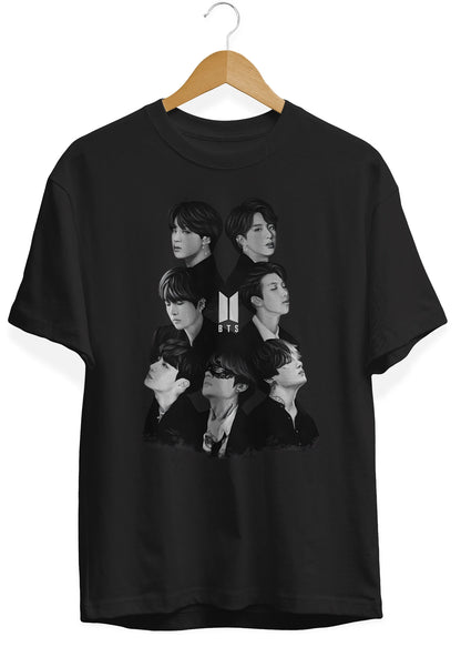 Polera BTS - ARMY en Blanco y Negro