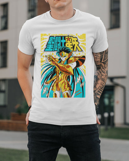 Polera Caballeros del Zodiaco - Camus de Acuario