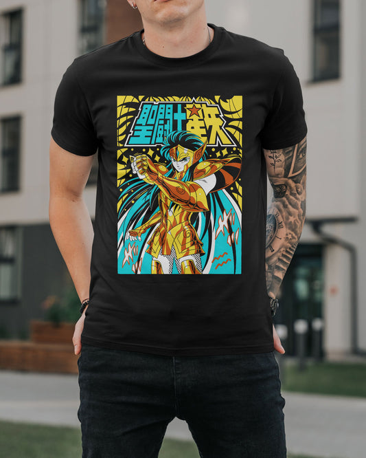Polera Caballeros del Zodiaco - Camus de Acuario